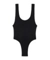 Reina Olga Ruby Stretch Design Sleeveless Swimsuit In Black