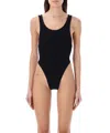Reina Olga Ruby Stretch Design Sleeveless Swimsuit In Black