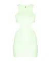 Reina Olga Sleeveless Bodycon Minidress With Cut-out In Green