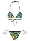 REINA OLGA REINA OLGA 'SAM' GREEN POLYAMIDE BLEND BIKINI SET