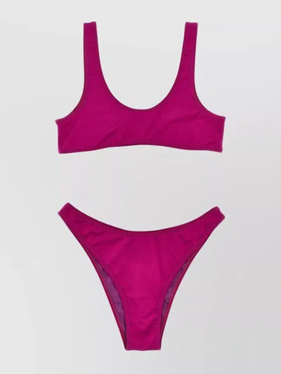 Reina Olga 'scoop Neckline' Two-piece Bikini Set In Purple