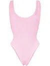 Reina Olga Backless One-piece Swimsuit In Pink