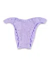 Reina Olga Ginny Scrunch Bikini Bottom In Purple