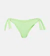 Reina Olga Showhorse Mid-rise Bikini Bottoms In Green