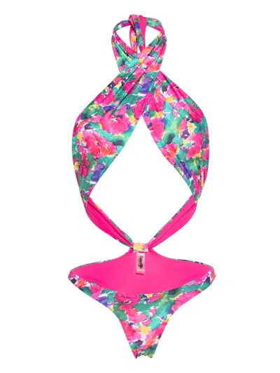 Reina Olga Showpony Printed One Piece Swimsuit In Multicolor