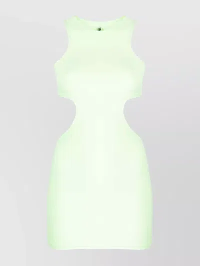 Reina Olga Sleeveless Bodycon Minidress With Cut-out In Green