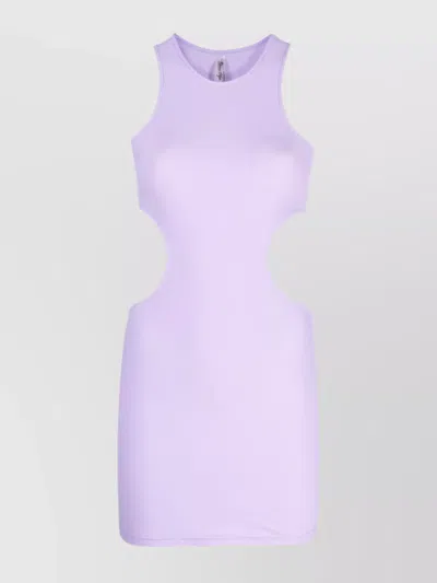 Reina Olga Sleeveless Minidress Featuring Cut-out Detailing In Purple