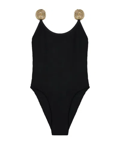 Reina Olga Sleeveless One-piece Swimsuit In Black