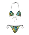 Reina Olga Printed Triangle Bikini Set In Multi