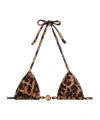 Reina Olga Splash Bikini Top In Brown