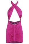 Reina Olga Stallion Mini Dress In Purple