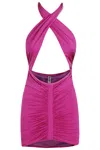 Reina Olga Stallion Mini Dress In Purple