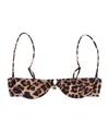 Reina Olga Adjustable Straps Gold-tone Underwire Tie-side Bikini In Multi