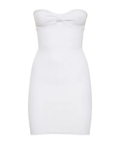 Reina Olga Strapless Mini Dress In White