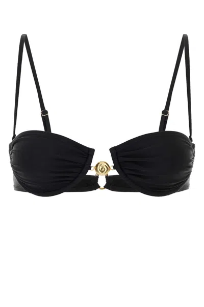 Reina Olga Stretch Nylon Bikini Top Hammond 2.0 In Black