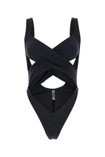 Reina Olga Black Stretch Nylon Exotica Trikini