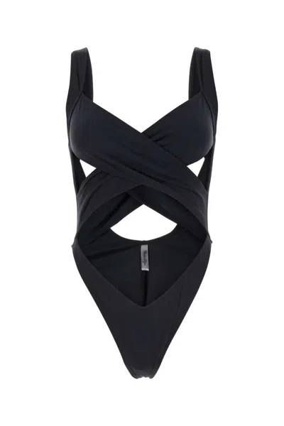 Reina Olga Black Stretch Nylon Exotica Trikini