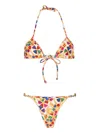 Reina Olga Geometric-print Bikini In Yellow