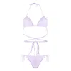 Reina Olga Light Purple Miami Triangle Bikini Set In Lilac
