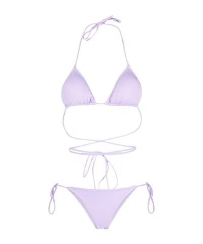 Reina Olga Triangle Bikini Set In White