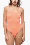 Reina Olga Wave One Piece Swimsuit In Orange