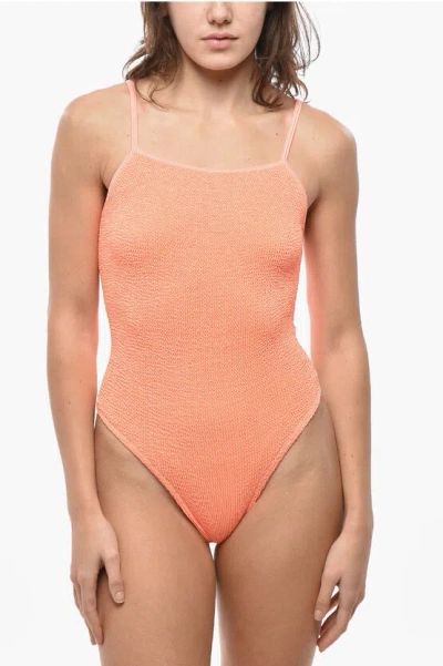 Reina Olga Wave One Piece Swimsuit In Orange