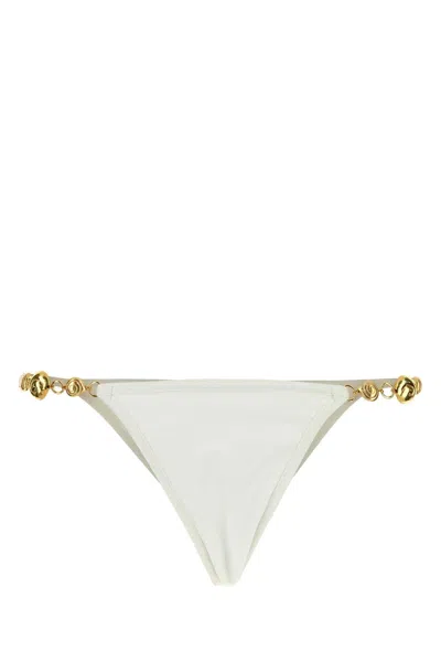 Reina Olga White Stretch T-shirt Splash Bikini Bottom