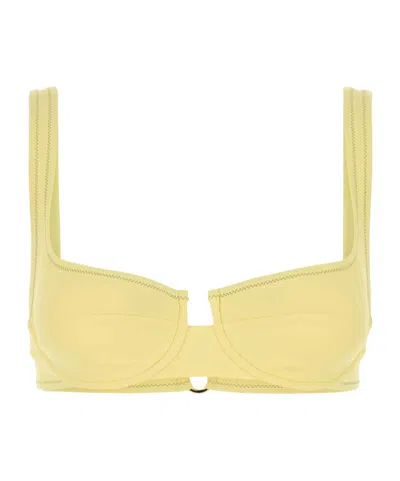 Reina Olga Wide Strap Kinney Top In Yellow