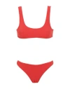 Reina Olga Woman Bikini Tomato Red Size 3 Polyamide, Elastane