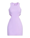 Reina Olga Sleeveless Minidress Featuring Cut-out Detailing In Purple