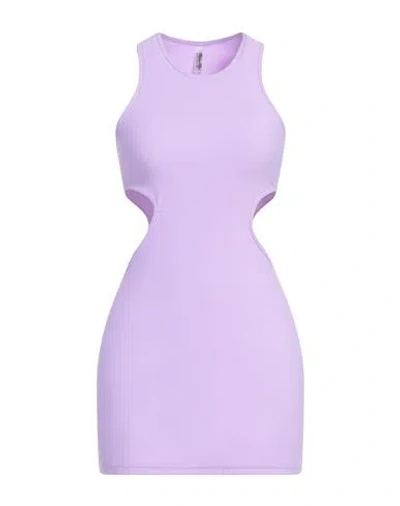 Reina Olga Sleeveless Minidress Featuring Cut-out Detailing In Purple
