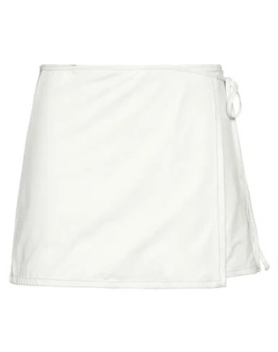 Reina Olga Woman Mini Skirt Ivory Size 3 Polyamide, Elastane In White