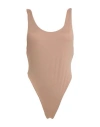 Reina Olga Woman One-piece Swimsuit Light Brown Size 2 Polyamide, Elastane In Beige