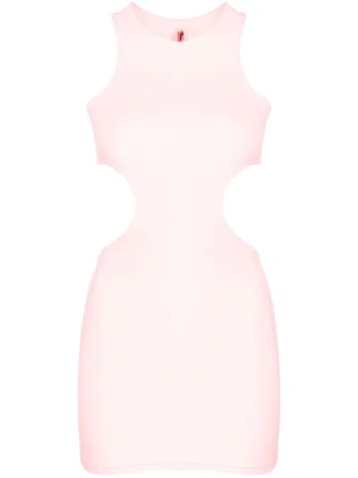 Reina Olga Sleeveless Minidress Featuring Cut-out Detailing In Pink