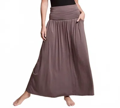 Reine Krief Bamboo Yoga Skirt In Mocha In Brown