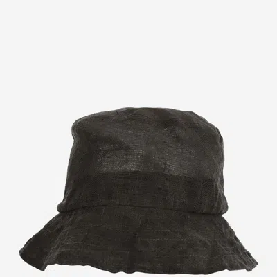 Reinhard Plank Contas Linen Bucket Hat In Green