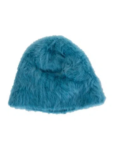 Pre-owned Reinhard Plank Fur Hat In Blue