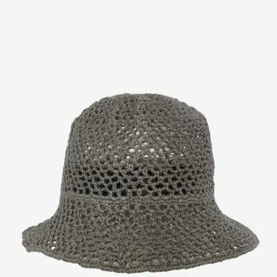 REINHARD PLANK GREY MESH BUCKET HAT