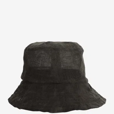 Reinhard Plank Linen Bucket Hat In Green