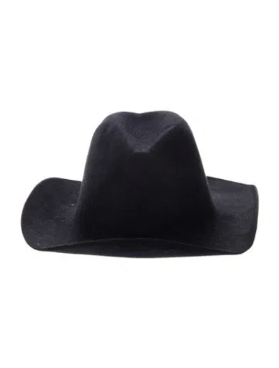 Pre-owned Reinhard Plank Monochromatic Felted Cowboy Hat In Black