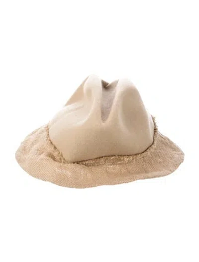 Pre-owned Reinhard Plank Straw Panama Hat In Neutrals