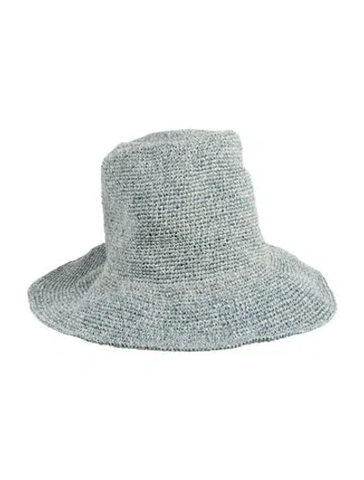Pre-owned Reinhard Plank Women's Blue Straw  Panama Hat