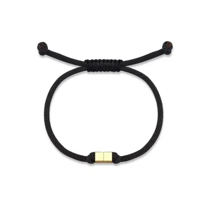 Reis Jewellery Men's Double Cube Bracelet - Gold In Black