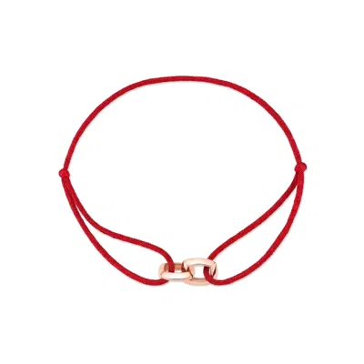 Reis Jewellery Men's Rose Gold Perfect Match Bracelet - Rose In Red
