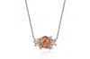 Reis Jewellery Pink / Rose Gold Arte Quartz Diamond Rose Gold Women Necklace In Pink