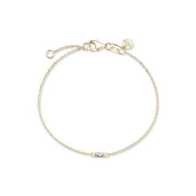 Reis Jewellery Women's Baguette Swarovski Bracelet - Gold