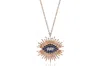 Reis Jewellery Women's Blue / Rose Gold The Eye Sapphire Diamond Necklace In Gold
