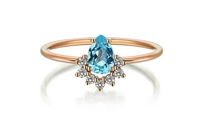 Reis Jewellery Women's Blue / White / Rose Gold Frida Ring In Multi