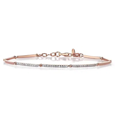 Reis Jewellery Women's Caklit Line Diamond Bracelet - Rose Gold
