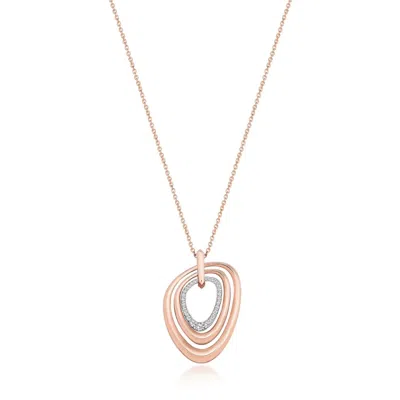 Reis Jewellery Women's Coexist Triple Necklace - Rose Gold